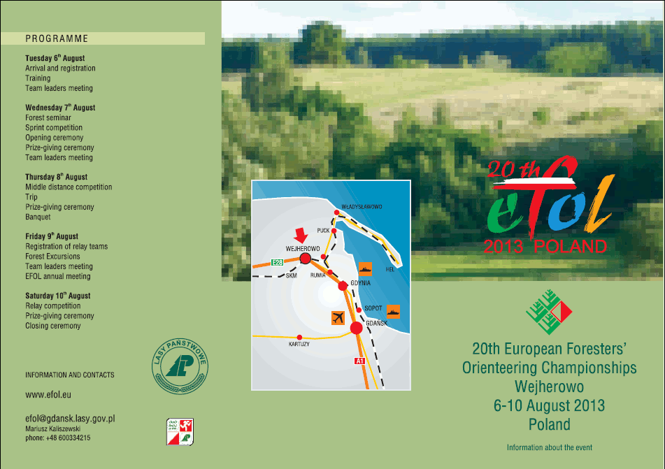 Flyer of 20th EFOL Poland 2013